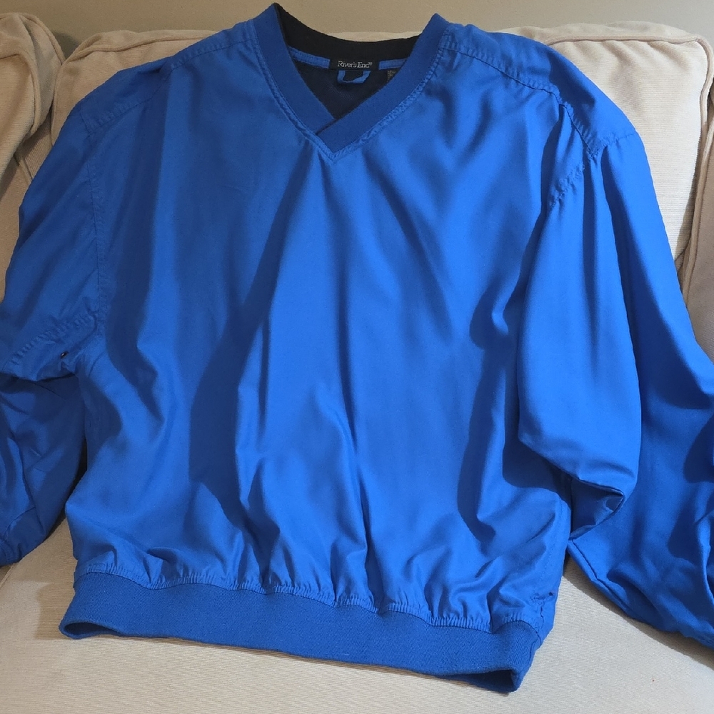 Men's V-Neck Sweater in Vibrant Blue